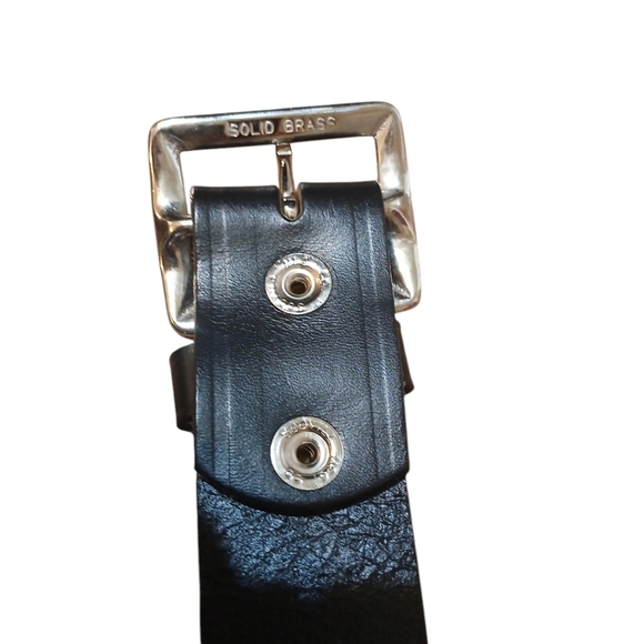 Two Genuine Leather Men's Belts Size 34 Medium 32-36 in Waist - Picture 7 of 11